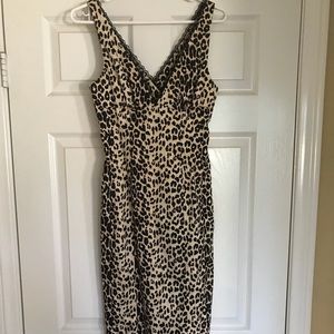 Bebe Leopard lace dress